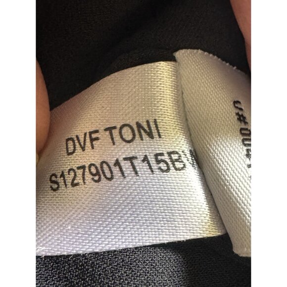 Diane Von Furstenberg DVF Toni Blouse Black Silk Women S 100% Silk Top Designer - Picture 8 of 11